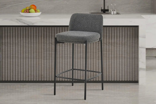 Lot de Chaises de Bar ELLYA Gris - 37.5 x 46 cm ROUSSEAU