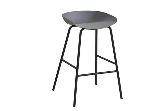 Lot de Chaises de Bar HANNA en PP Gris - 42.5 x 46 cm ROUSSEAU