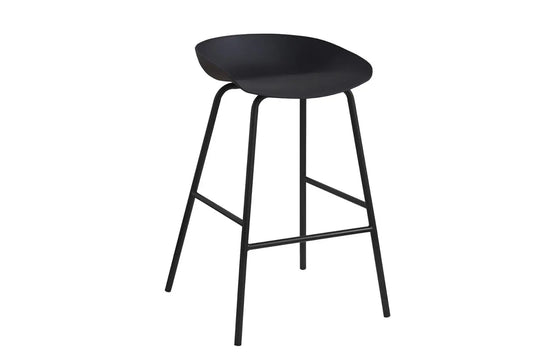 Lot de Chaises de Bar HANNA en PP Noir - 42.5 x 46 cm ROUSSEAU