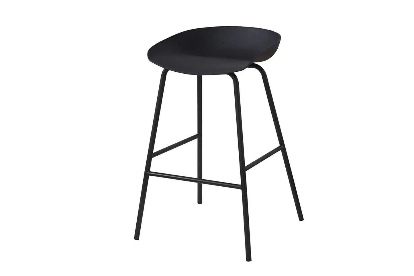 Lot de Chaises de Bar HANNA en PP Noir - 42.5 x 46 cm ROUSSEAU