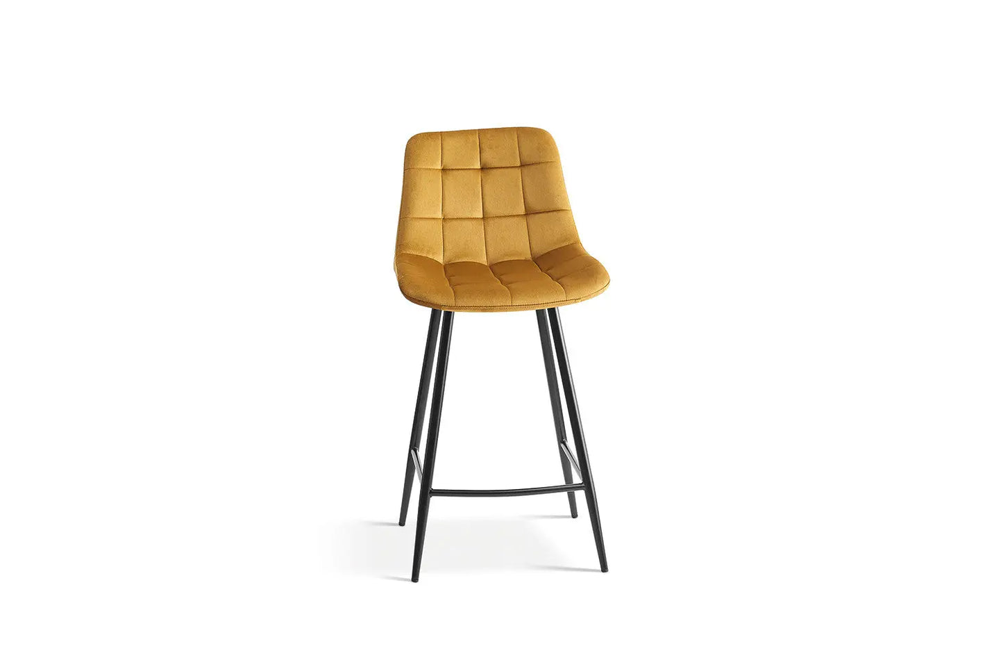Lot de Chaises de Bar JULIA en Tissu Velours Or - 46 x 36 cm ROUSSEAU