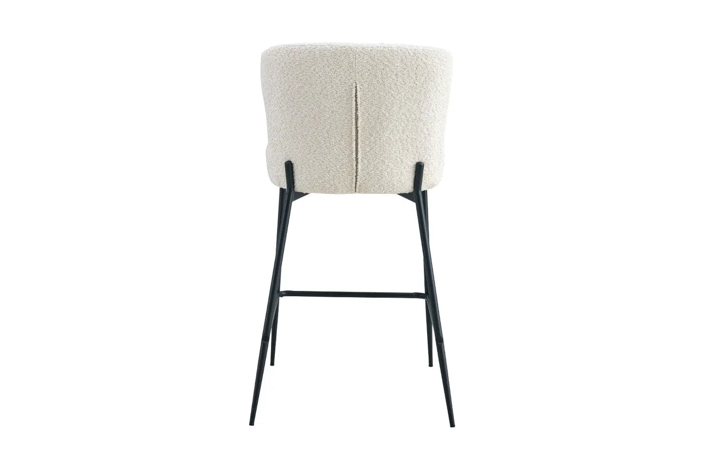 Lot de Chaises de Bar LISE en Tissu Bouclé Écru - 51.5 x 56 cm ROUSSEAU