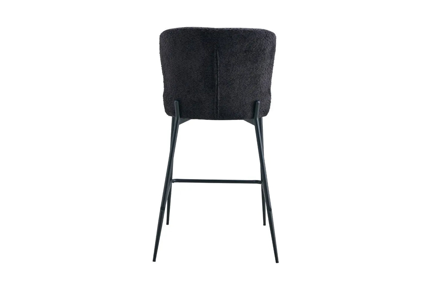 Lot de Chaises de Bar LISE en Tissu Bouclé Gris Foncé - 51.5 x 56 cm ROUSSEAU