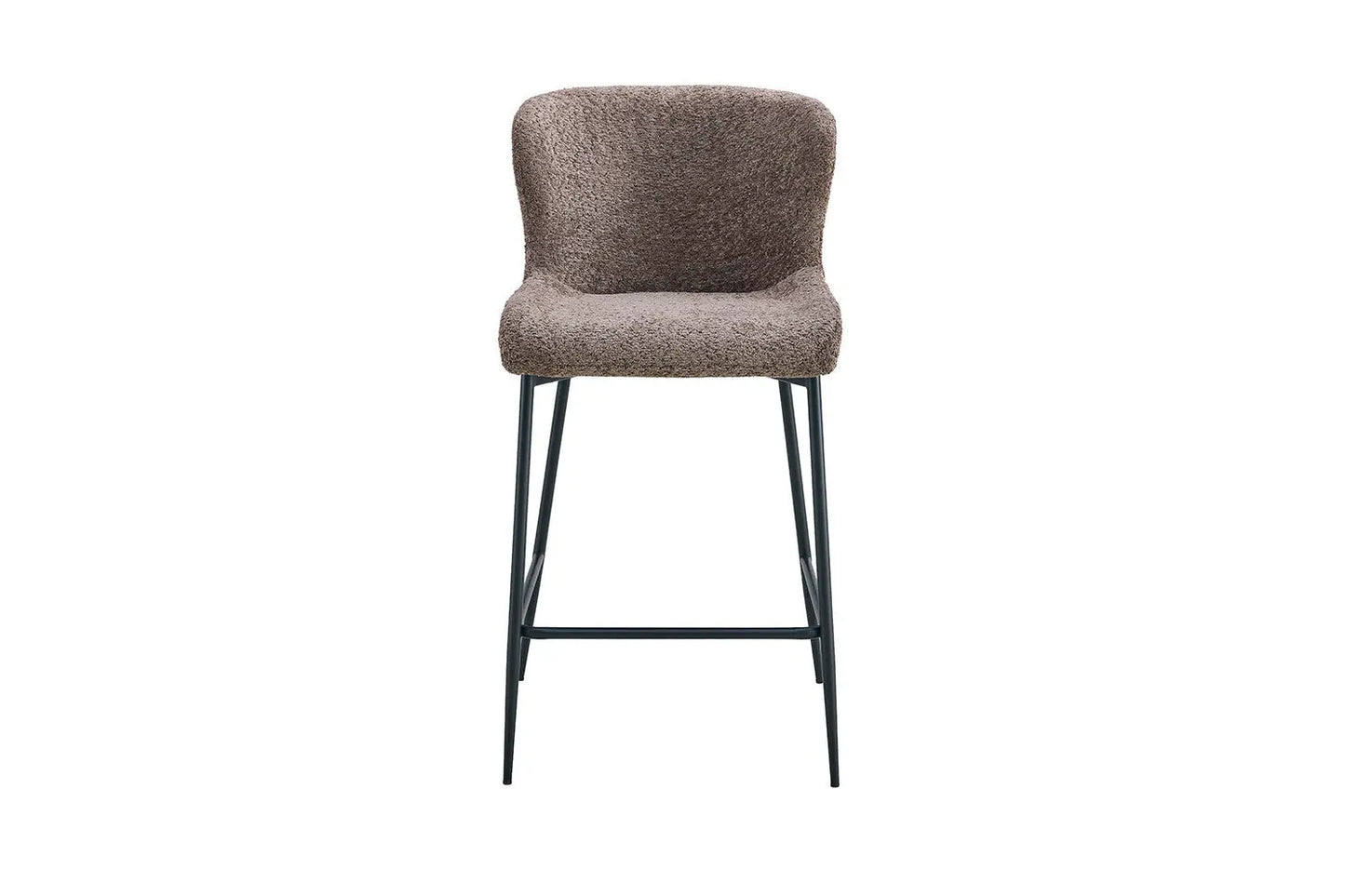 Lot de Chaises de Bar LISE en Tissu Bouclé Sable - 51.5 x 56 cm ROUSSEAU