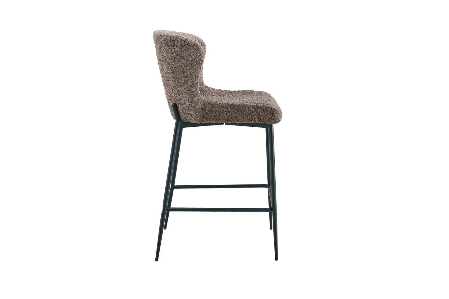 Lot de Chaises de Bar LISE en Tissu Bouclé Sable - 51.5 x 56 cm ROUSSEAU