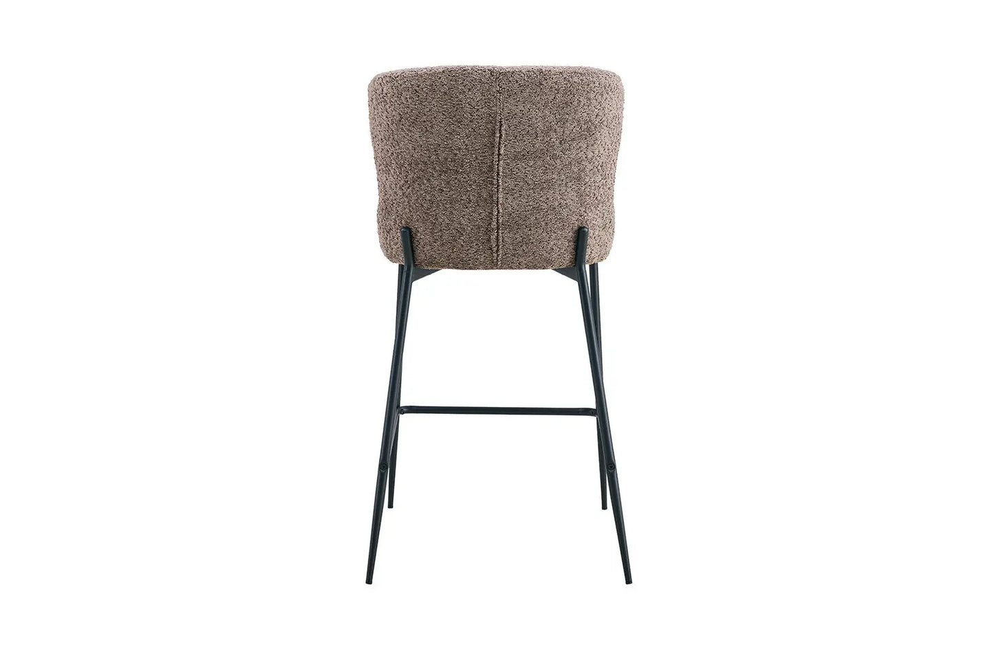 Lot de Chaises de Bar LISE en Tissu Bouclé Sable - 51.5 x 56 cm ROUSSEAU