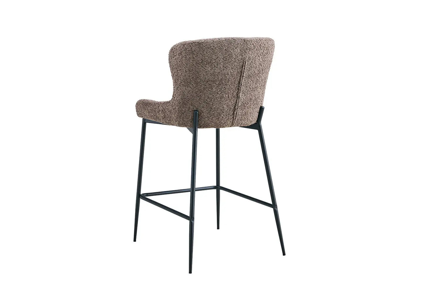 Lot de Chaises de Bar LISE en Tissu Bouclé Sable - 51.5 x 56 cm ROUSSEAU