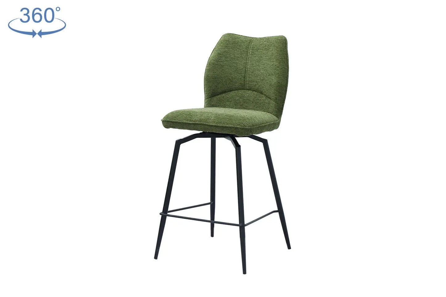 Lot de Chaises de Bar LYARA en Tissu Vert - 48 x 56 cm ROUSSEAU