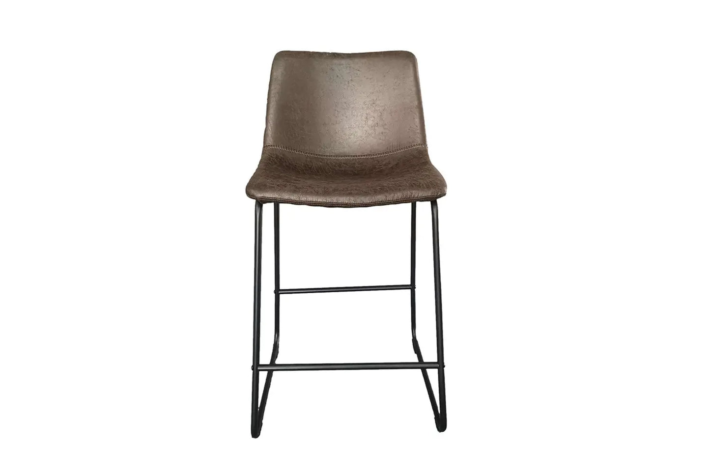 Lot de Chaises de Bar MANCYA en PU Brun Foncé - 48 x 56 cm ROUSSEAU