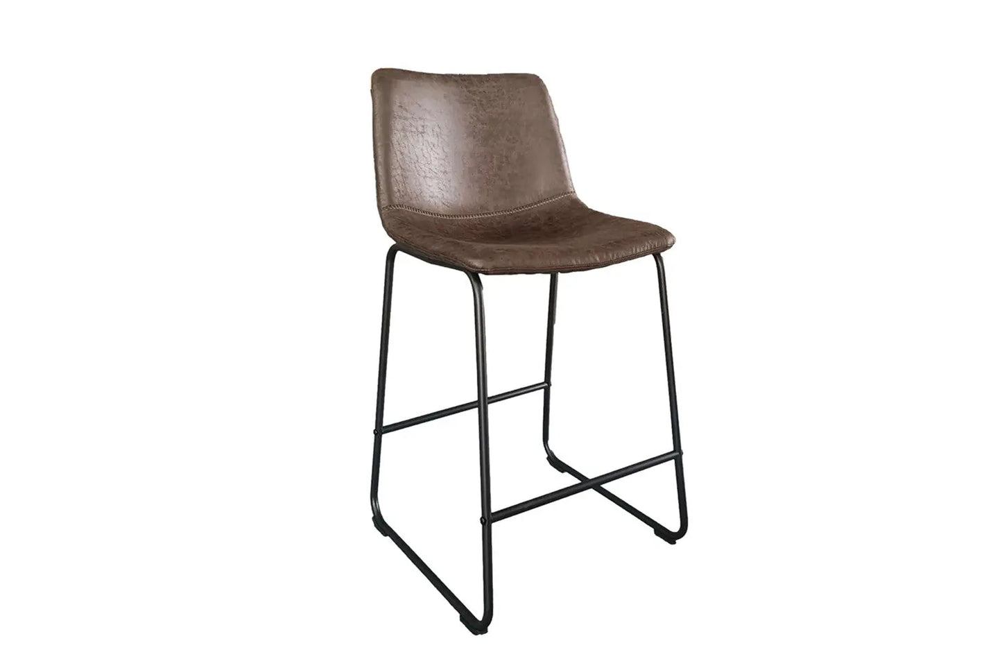 Lot de Chaises de Bar MANCYA en PU Brun Foncé - 48 x 56 cm ROUSSEAU