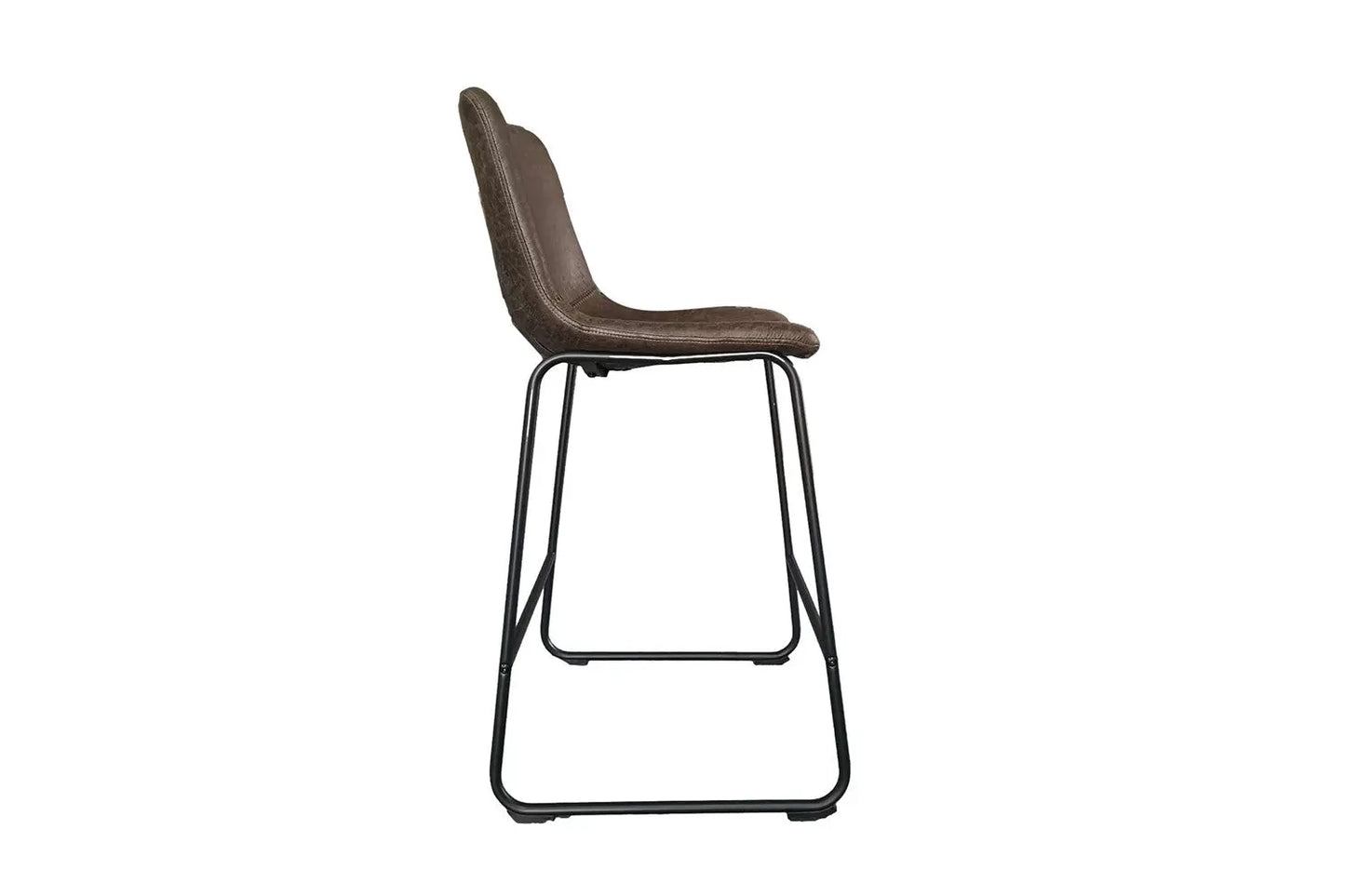 Lot de Chaises de Bar MANCYA en PU Brun Foncé - 48 x 56 cm ROUSSEAU