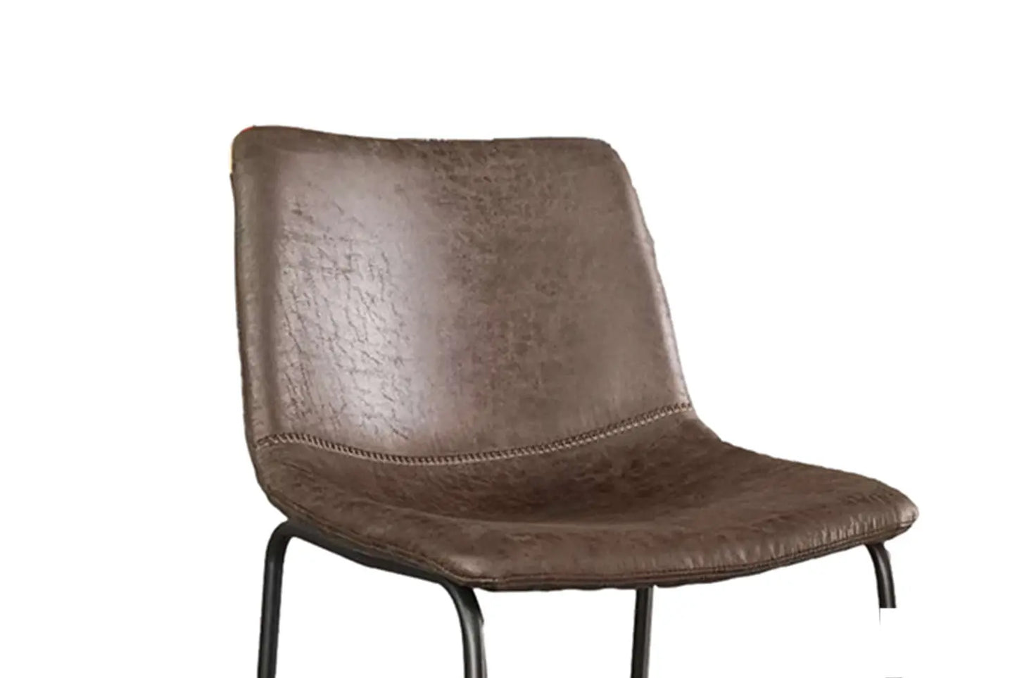 Lot de Chaises de Bar MANCYA en PU Brun Foncé - 48 x 56 cm ROUSSEAU