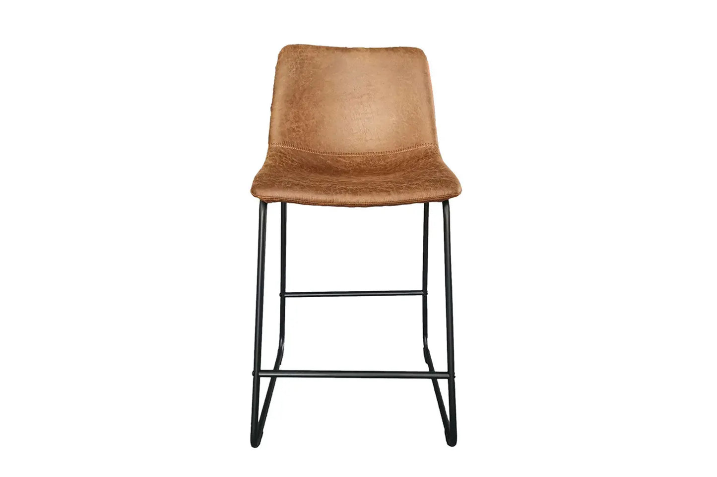 Lot de Chaises de Bar MANCYA en PU Cognac - 48 x 56 cm ROUSSEAU
