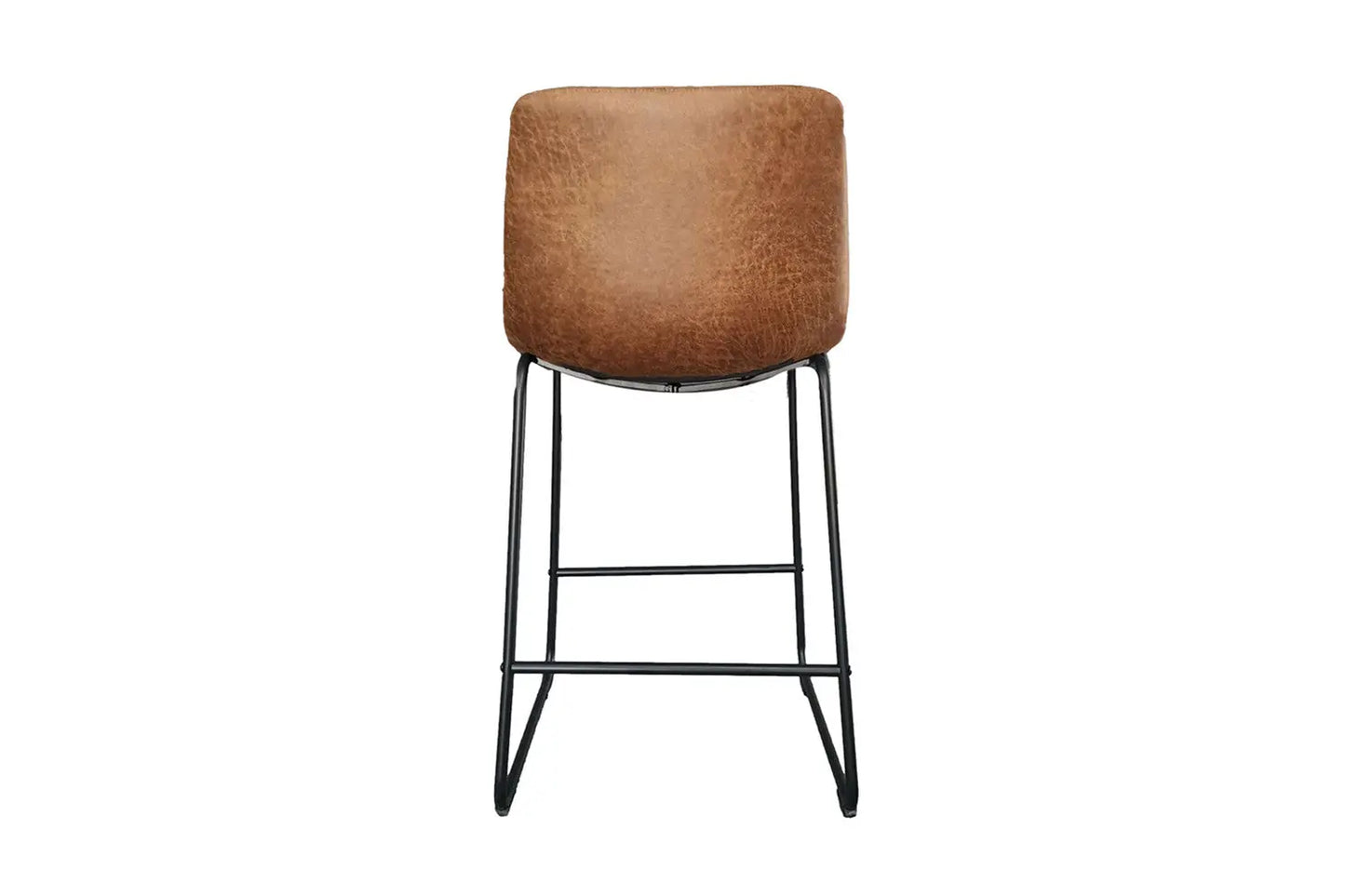 Lot de Chaises de Bar MANCYA en PU Cognac - 48 x 56 cm ROUSSEAU