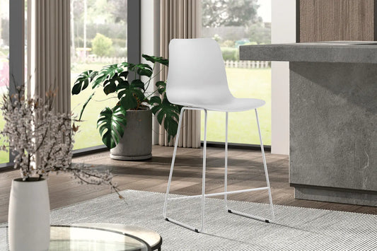 Lot de Chaises de Bar MARYA en PP Blanc - 51 x 44 cm ROUSSEAU