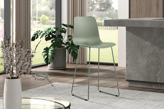 Lot de Chaises de Bar MARYA en PP Gris Vert - 51 x 44 cm ROUSSEAU