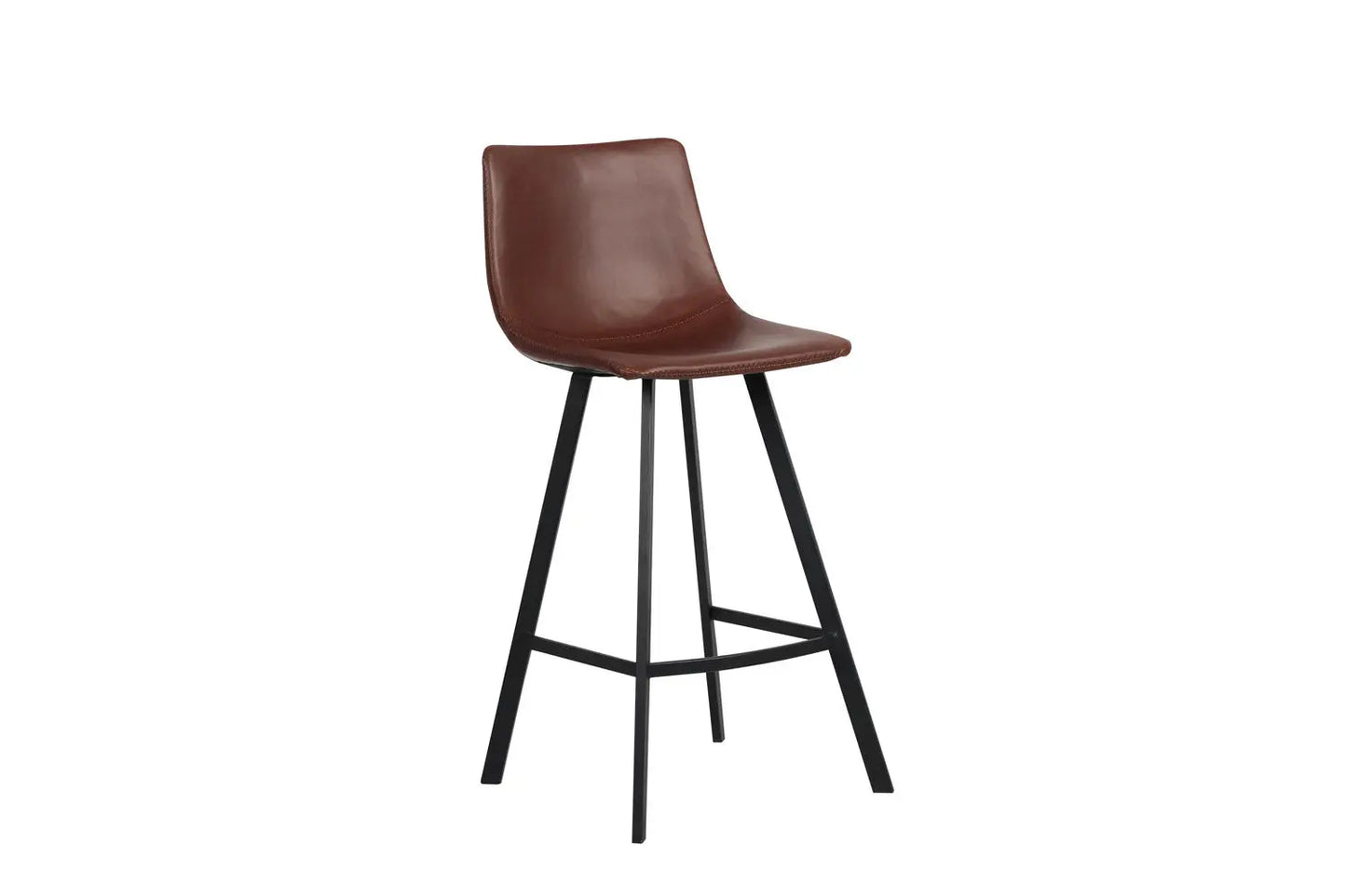Lot de Chaises de Bar OZAYA en PU Brun - 45 x 49 cm ROUSSEAU