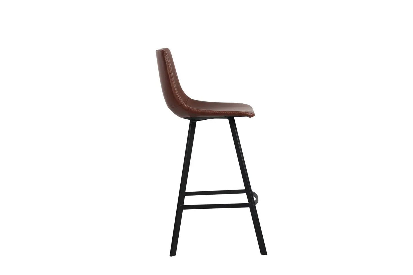 Lot de Chaises de Bar OZAYA en PU Brun - 45 x 49 cm ROUSSEAU