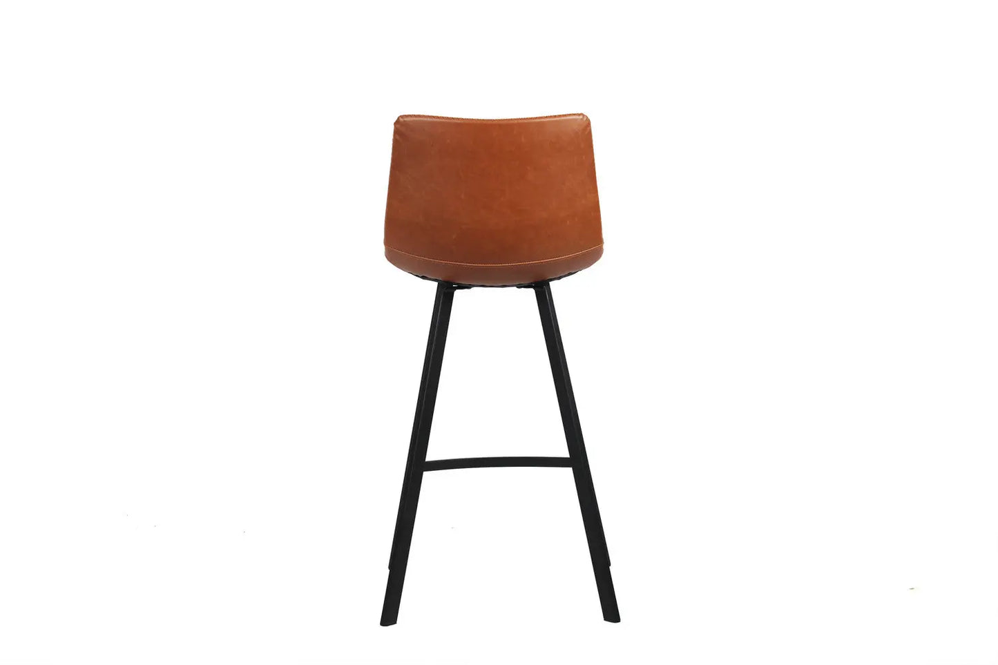 Lot de Chaises de Bar OZAYA en PU Cognac - 45 x 49 cm ROUSSEAU