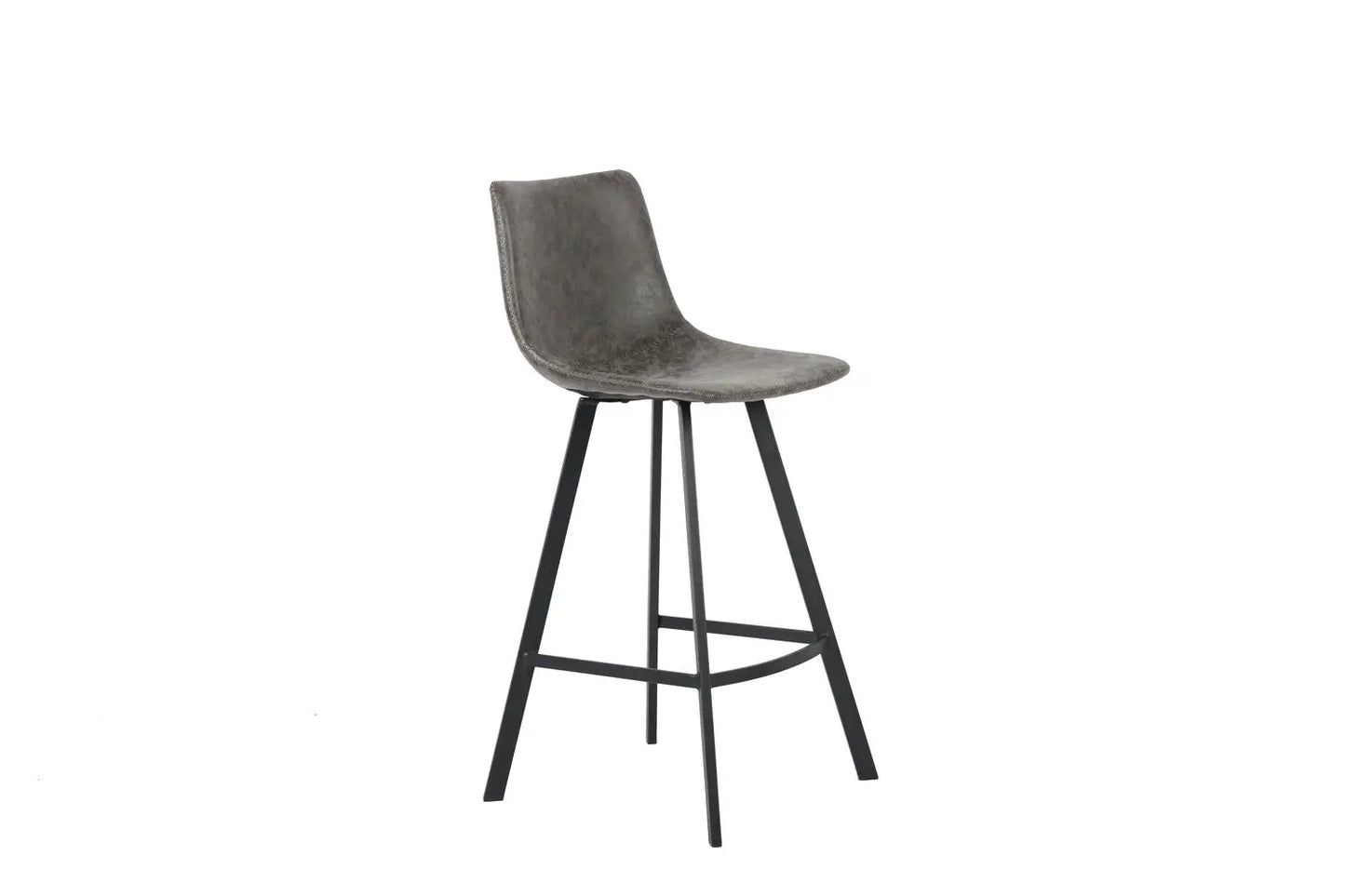 Lot de Chaises de Bar OZAYA en PU Gris - 45 x 49 cm ROUSSEAU