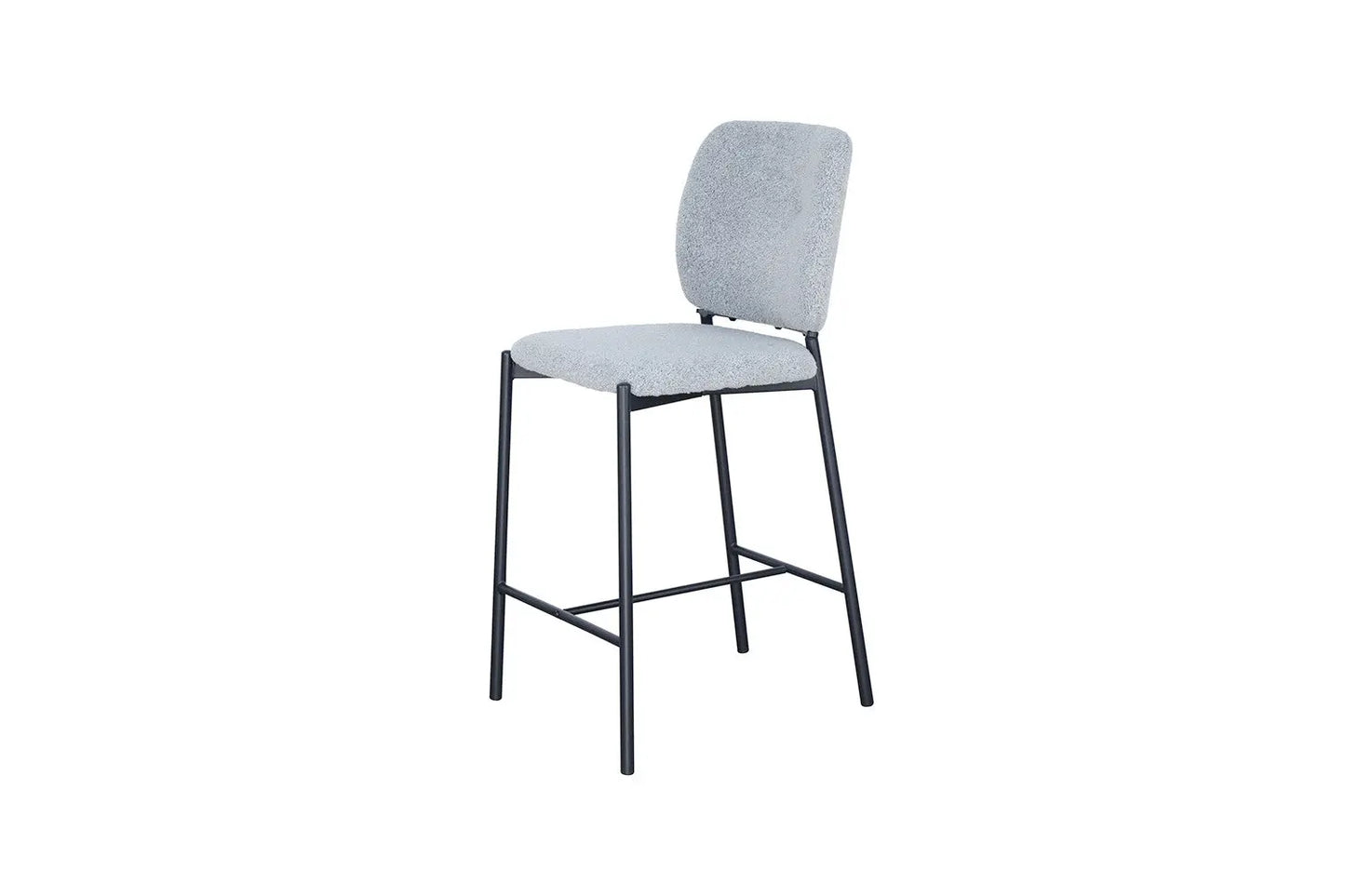 Lot de Chaises de Bar SOPHYA en Tissu Gris Clair - 47 x 56 cm ROUSSEAU