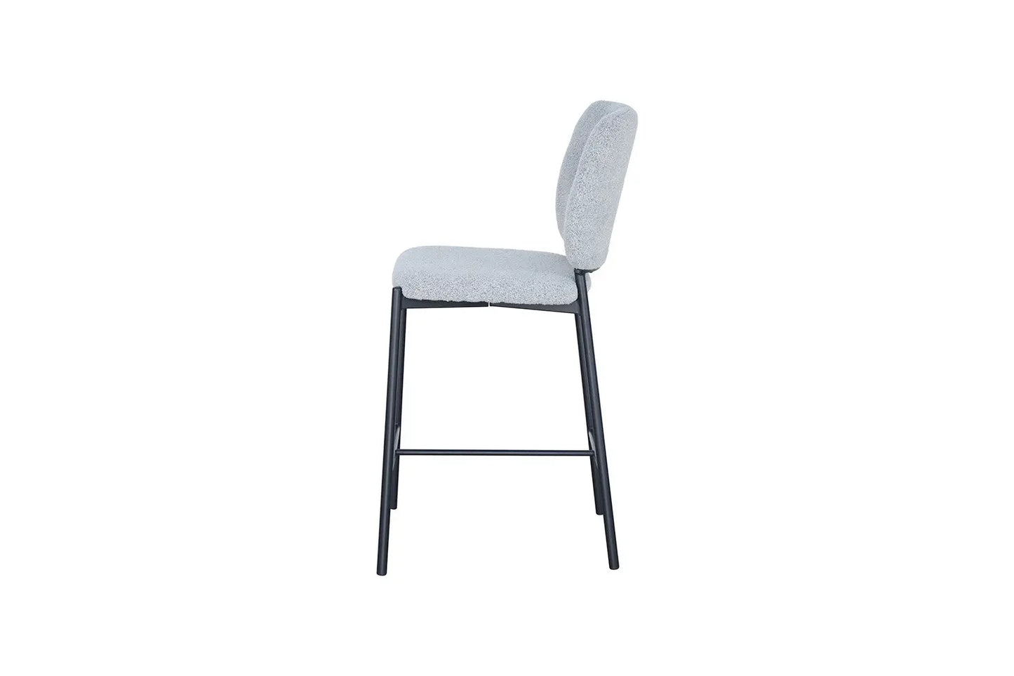 Lot de Chaises de Bar SOPHYA en Tissu Gris Clair - 47 x 56 cm ROUSSEAU