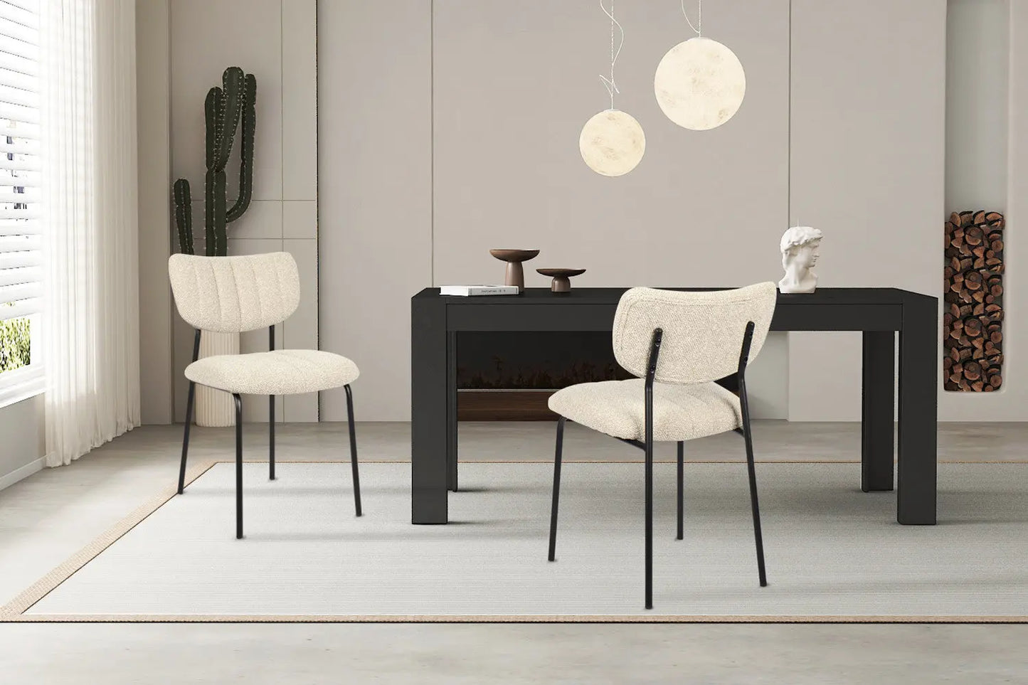 Lot de Chaises de Salle à Manger ANITA Beige - 72 x 53 cm ROUSSEAU