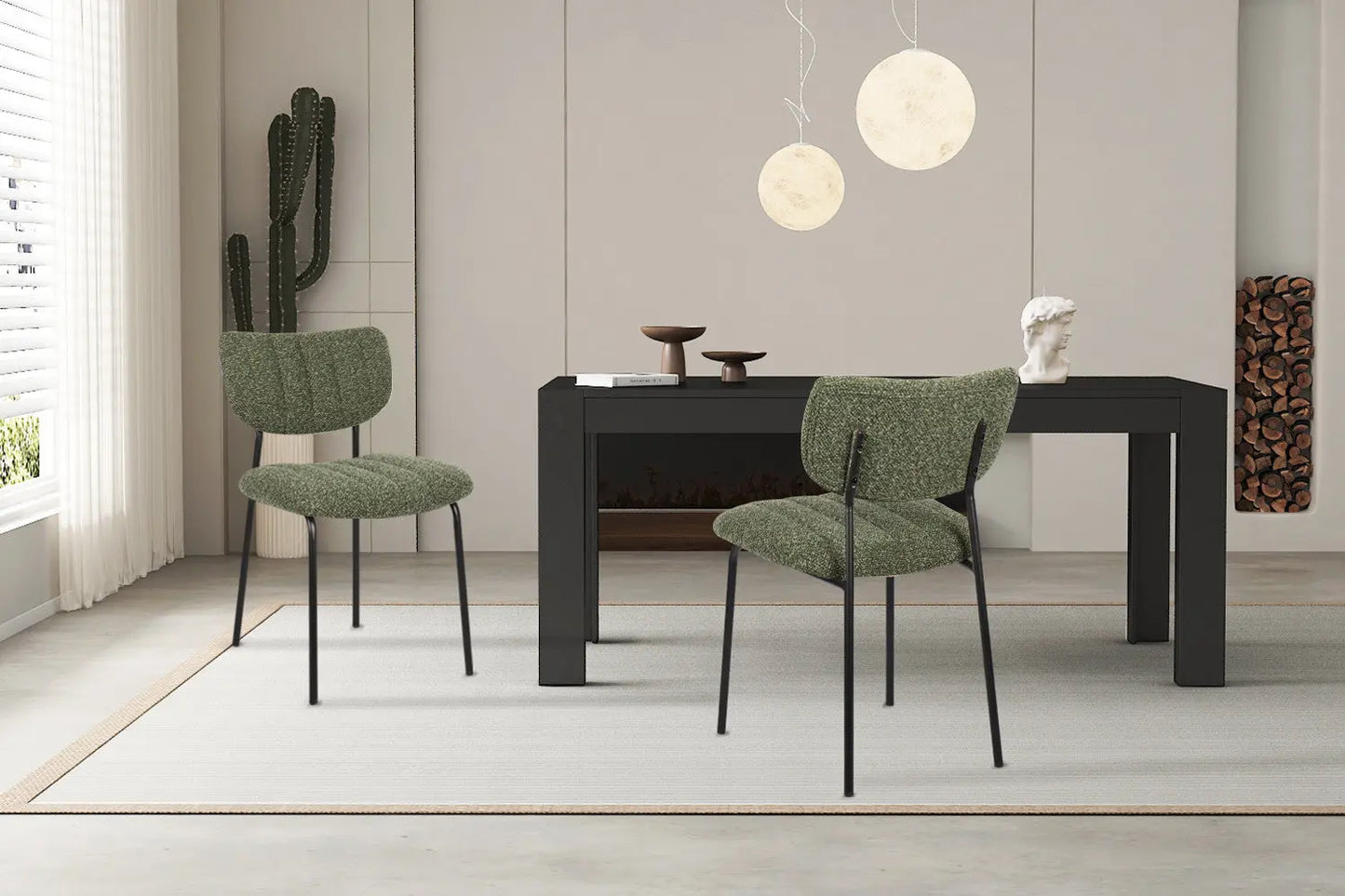 Lot de Chaises de Salle à Manger ANITA Vert - 72 x 53 cm ROUSSEAU