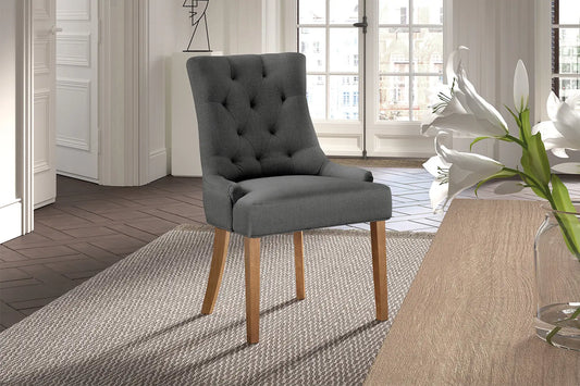 Lot de Chaises de Salle à Manger FANCYA Gris foncé - 56 x 60 cm ROUSSEAU