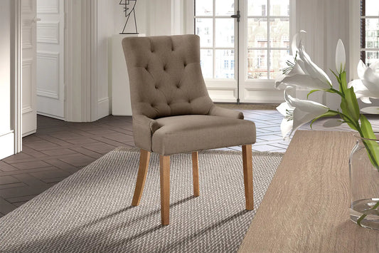 Lot de Chaises de Salle à Manger FANCYA Taupe - 56 x 60 cm ROUSSEAU