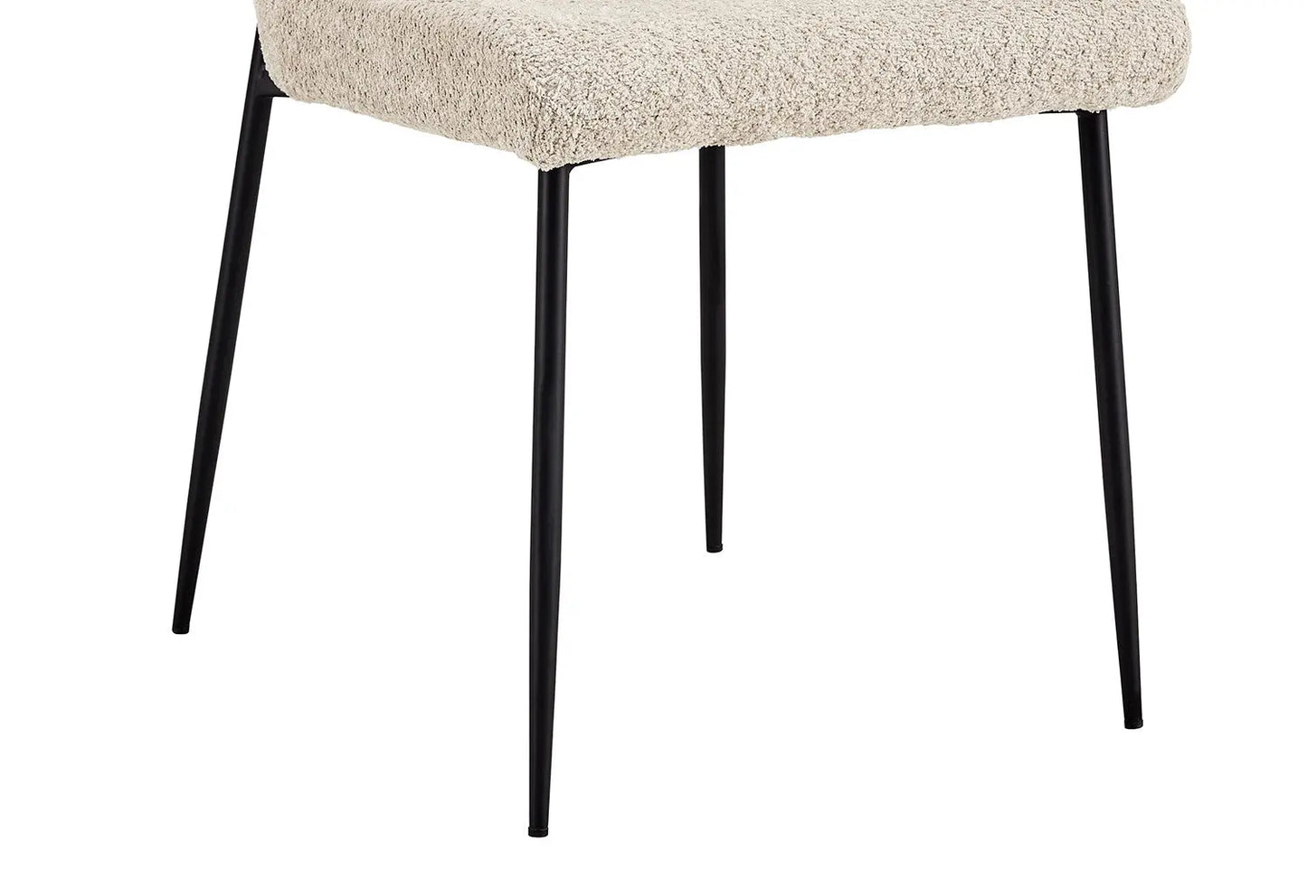 Lot de Chaises de Salle à Manger LISE Bouclé Bouclé Beige - 58 x 52 cm ROUSSEAU