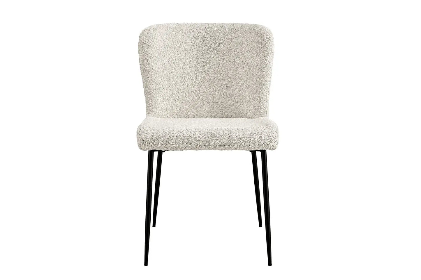 Lot de Chaises de Salle à Manger LISE Bouclé Ecru - 58 x 52 cm ROUSSEAU