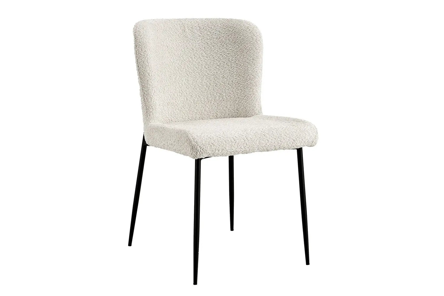 Lot de Chaises de Salle à Manger LISE Bouclé Ecru - 58 x 52 cm ROUSSEAU