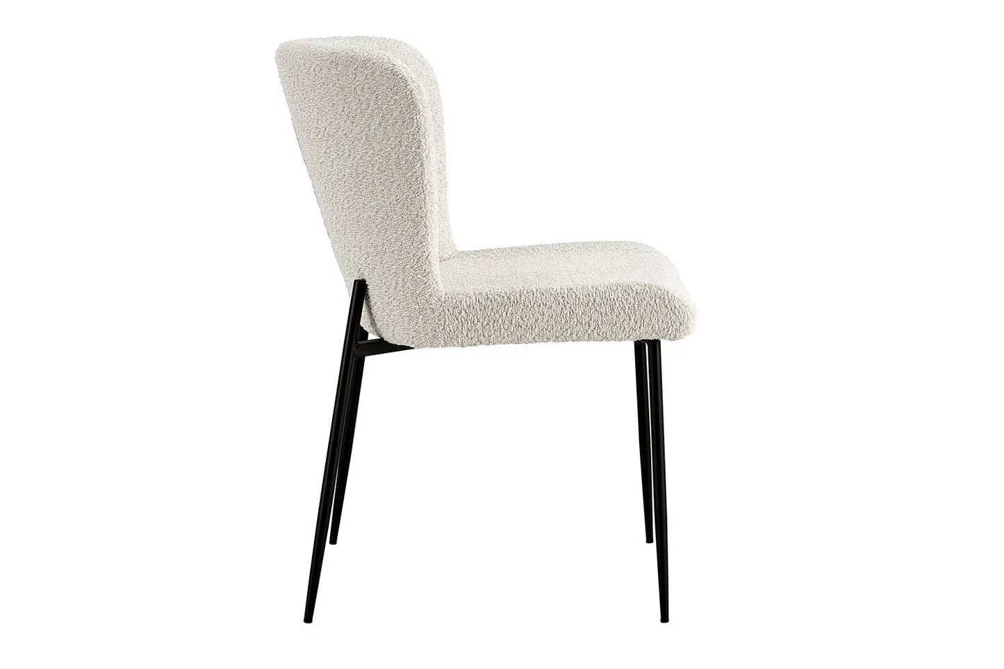 Lot de Chaises de Salle à Manger LISE Bouclé Ecru - 58 x 52 cm ROUSSEAU