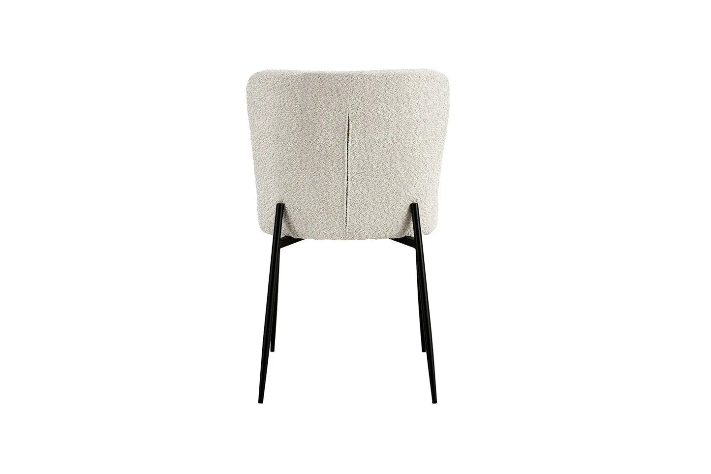 Lot de Chaises de Salle à Manger LISE Bouclé Ecru - 58 x 52 cm ROUSSEAU