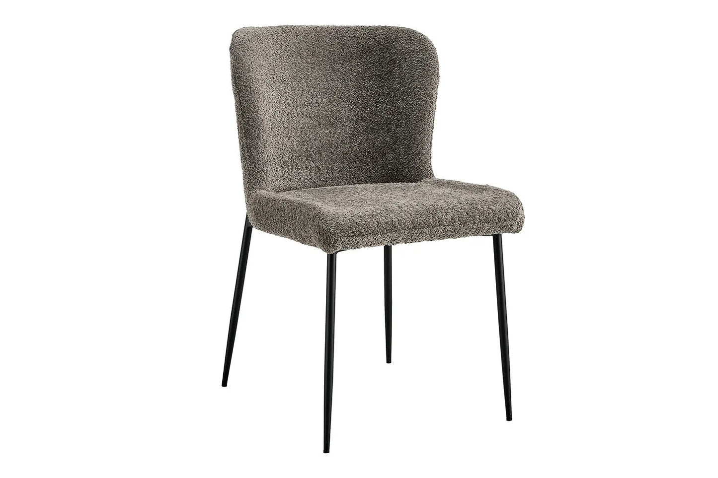 Lot de Chaises de Salle à Manger LISE Bouclé Sable - 58 x 52 cm ROUSSEAU