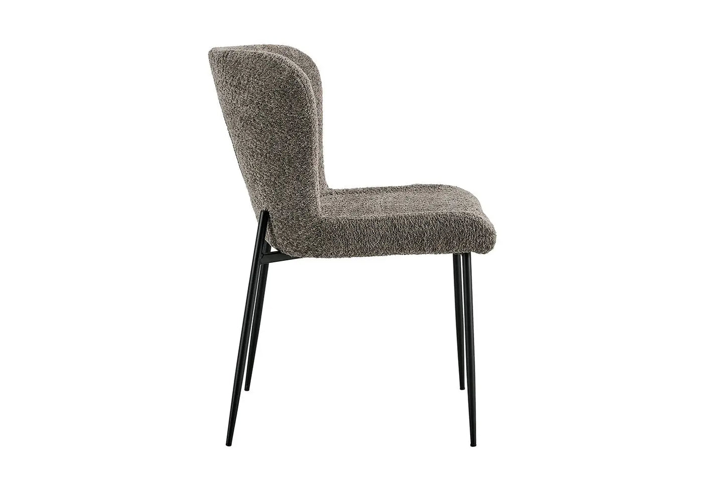 Lot de Chaises de Salle à Manger LISE Bouclé Sable - 58 x 52 cm ROUSSEAU
