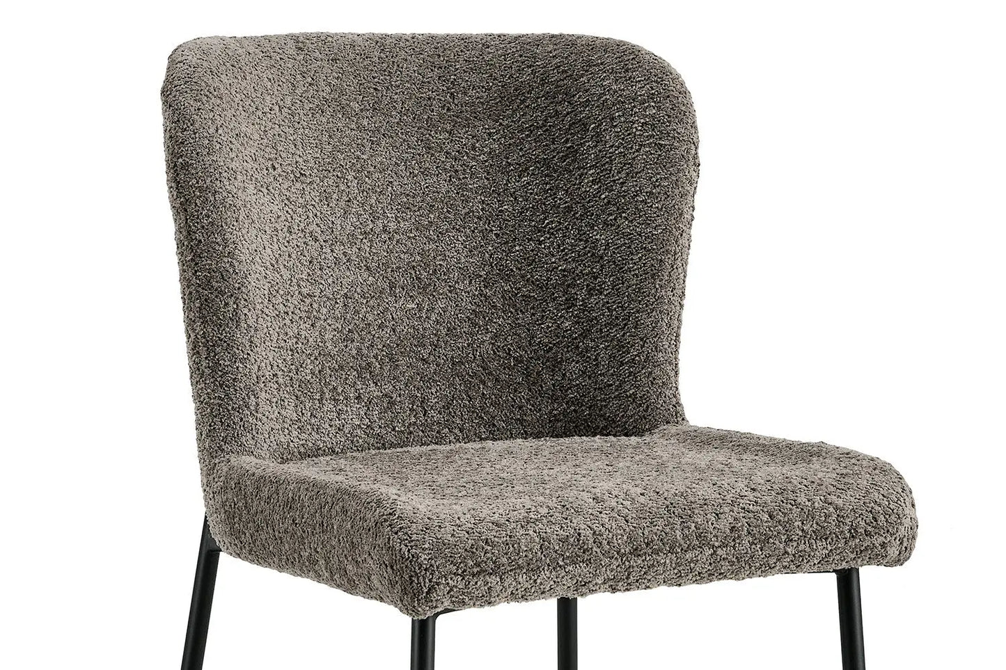 Lot de Chaises de Salle à Manger LISE Bouclé Sable - 58 x 52 cm ROUSSEAU