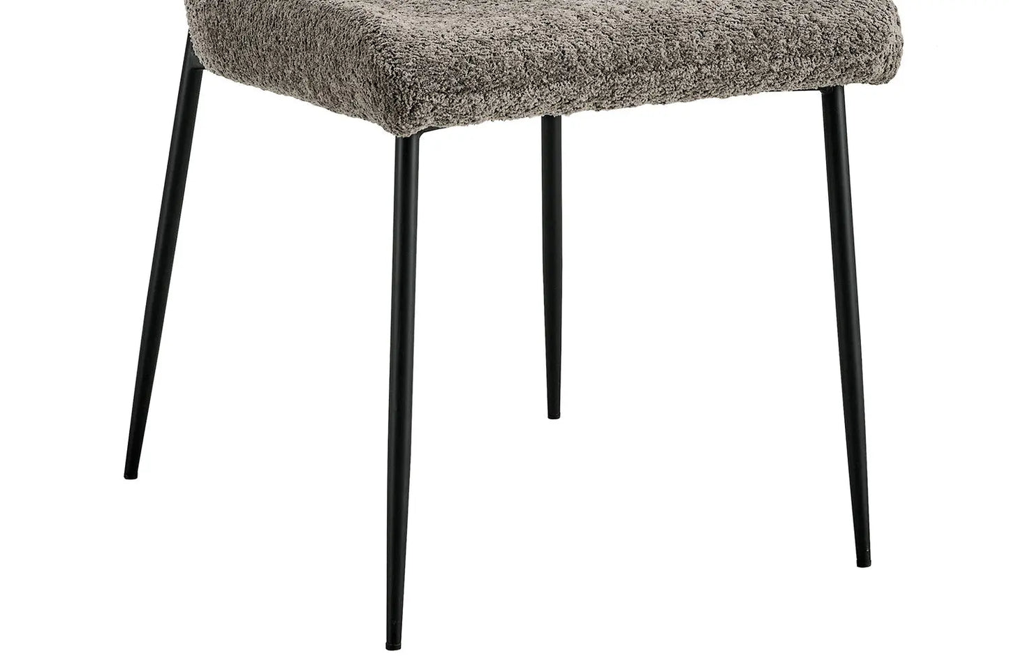 Lot de Chaises de Salle à Manger LISE Bouclé Sable - 58 x 52 cm ROUSSEAU