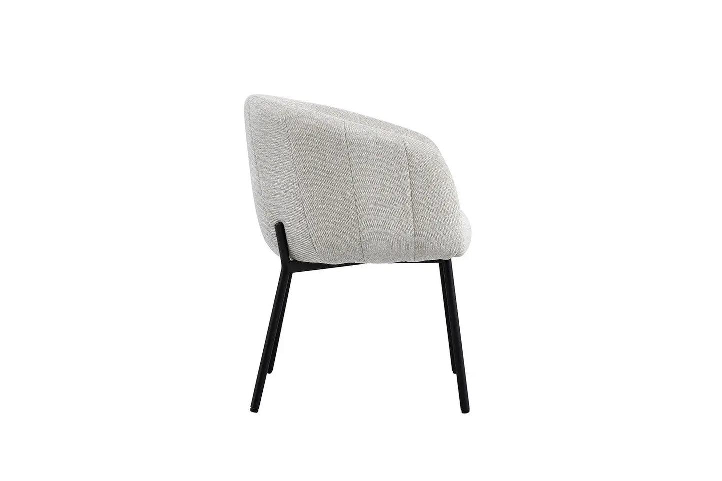 Lot de Chaises de Salle à Manger SAVINA en Tissu Beige - 57 x 62 cm ROUSSEAU