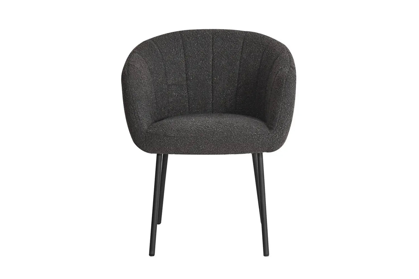 Lot de Chaises de Salle à Manger SAVINA en Tissu Bouclé Gris - 57 x 62 cm ROUSSEAU