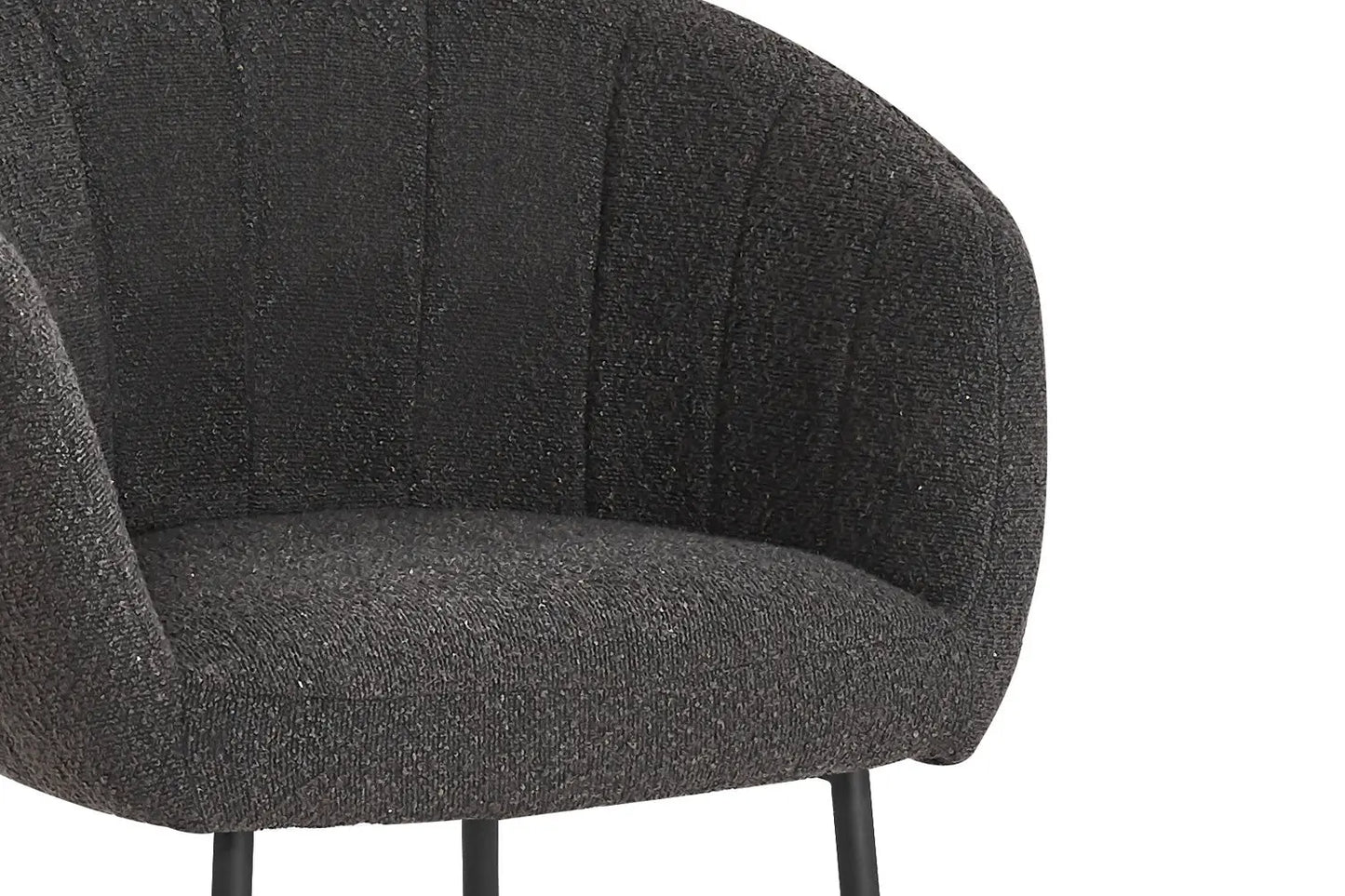 Lot de Chaises de Salle à Manger SAVINA en Tissu Bouclé Gris - 57 x 62 cm ROUSSEAU