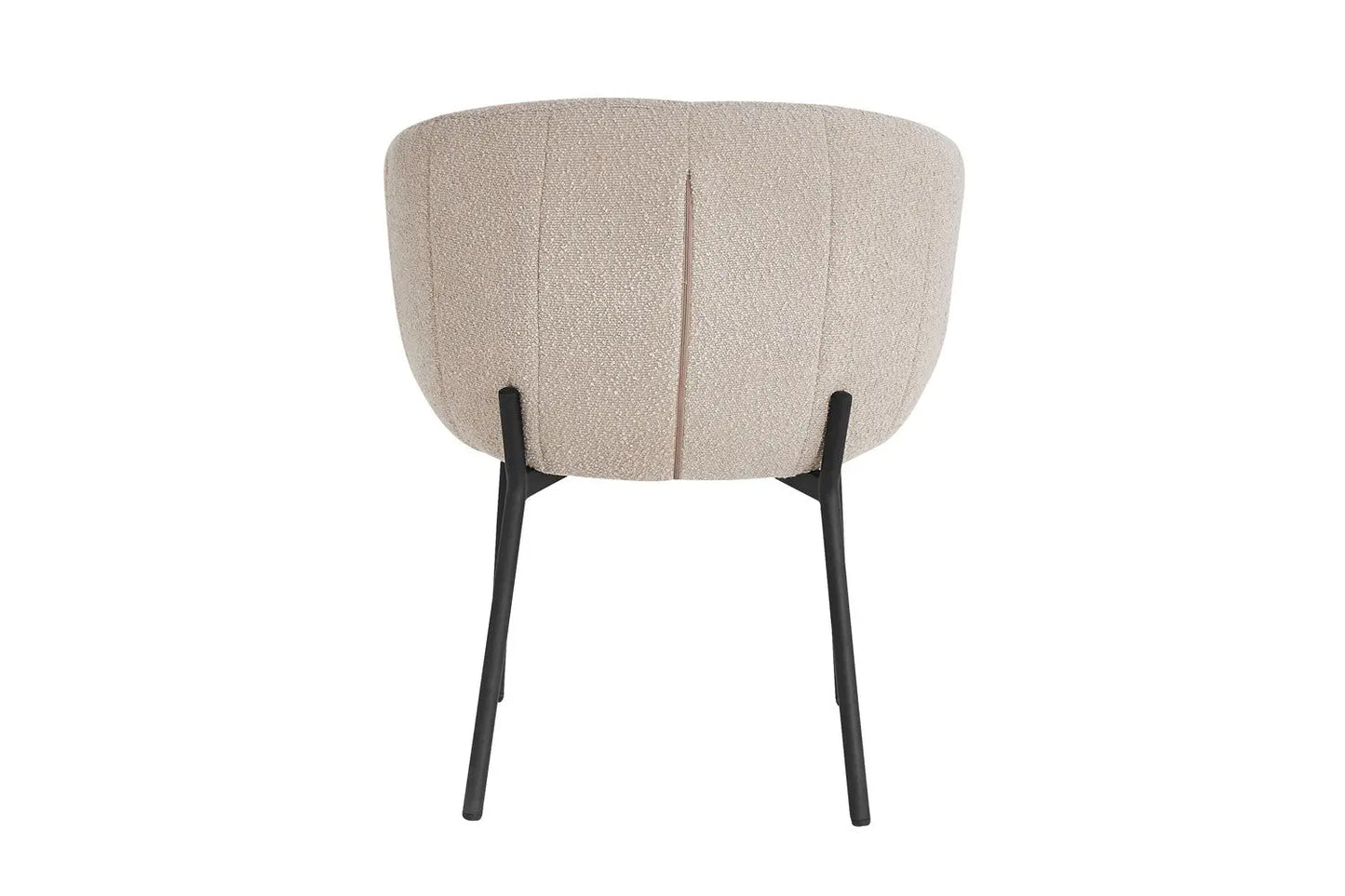 Lot de Chaises de Salle à Manger SAVINA en Tissu Bouclé Sable - 57 x 62 cm ROUSSEAU