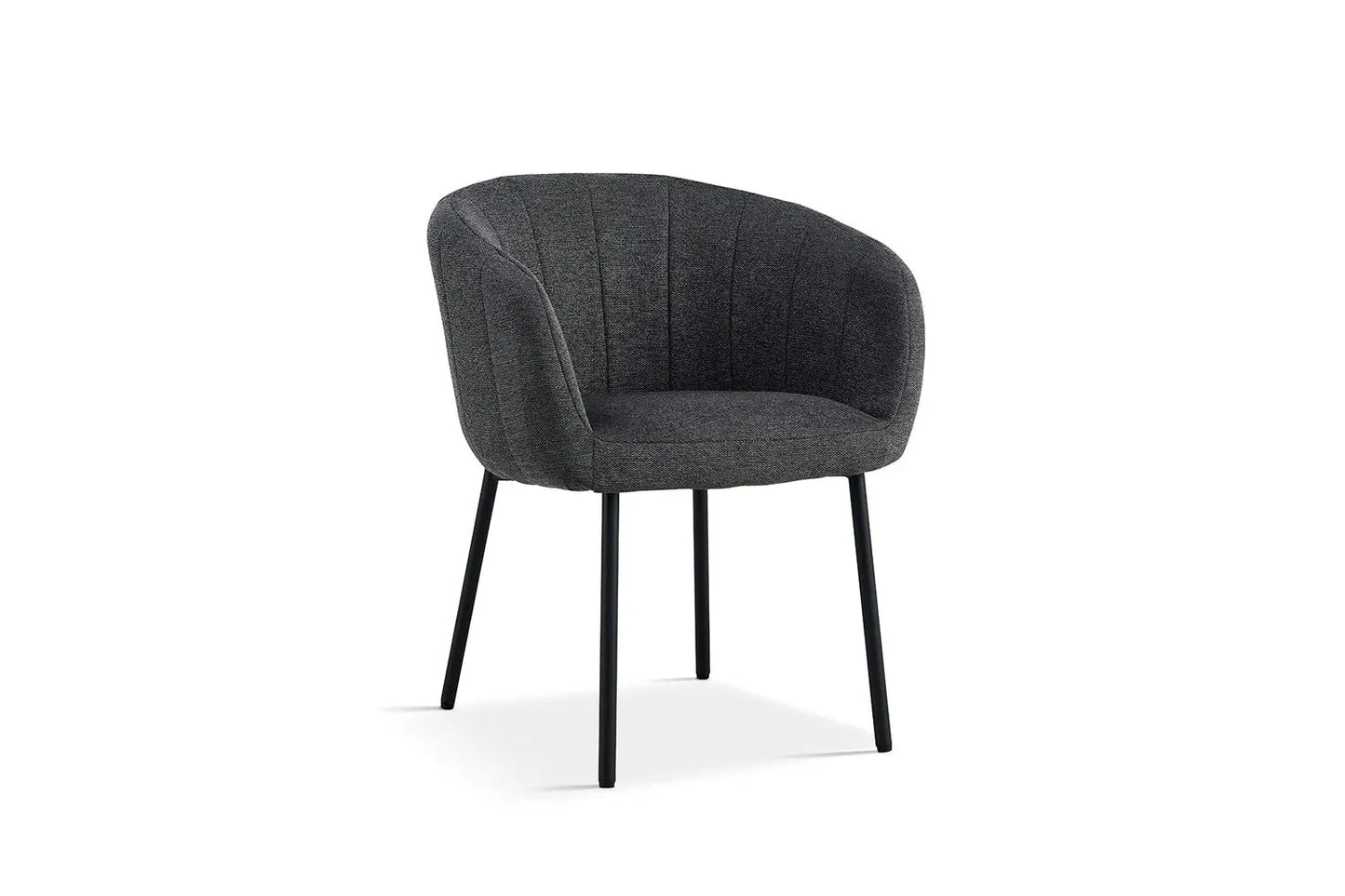 Lot de Chaises de Salle à Manger SAVINA en Tissu Gris Foncé - 57 x 62 cm ROUSSEAU
