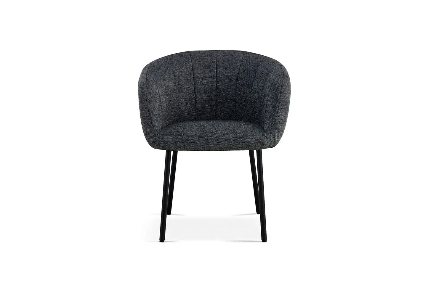 Lot de Chaises de Salle à Manger SAVINA en Tissu Gris Foncé - 57 x 62 cm ROUSSEAU