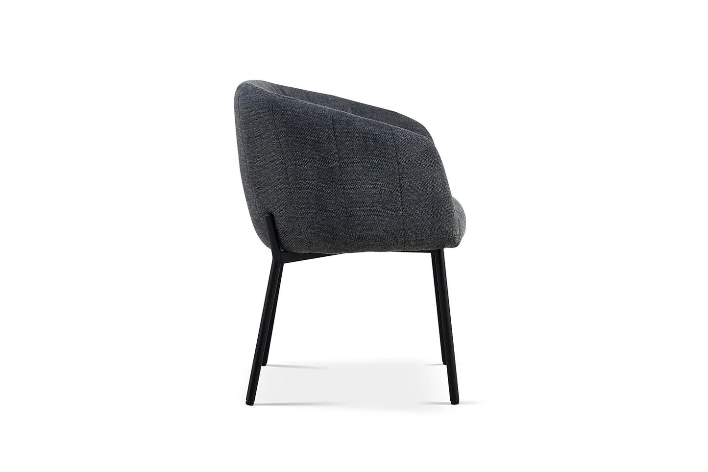 Lot de Chaises de Salle à Manger SAVINA en Tissu Gris Foncé - 57 x 62 cm ROUSSEAU