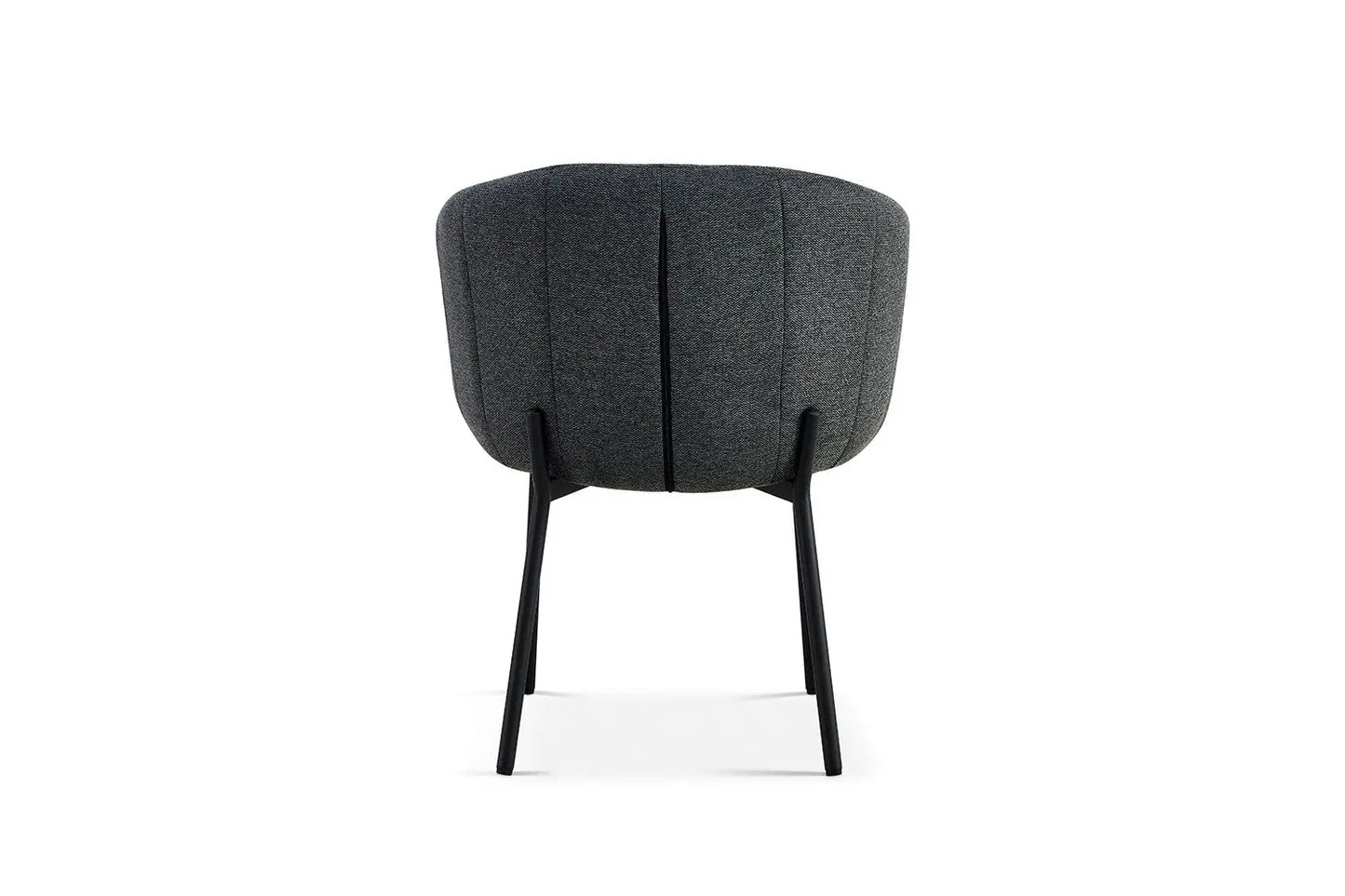 Lot de Chaises de Salle à Manger SAVINA en Tissu Gris Foncé - 57 x 62 cm ROUSSEAU