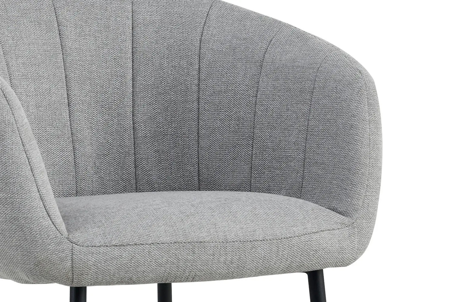 Lot de Chaises de Salle à Manger SAVINA en Tissu Gris clair - 57 x 62 cm ROUSSEAU