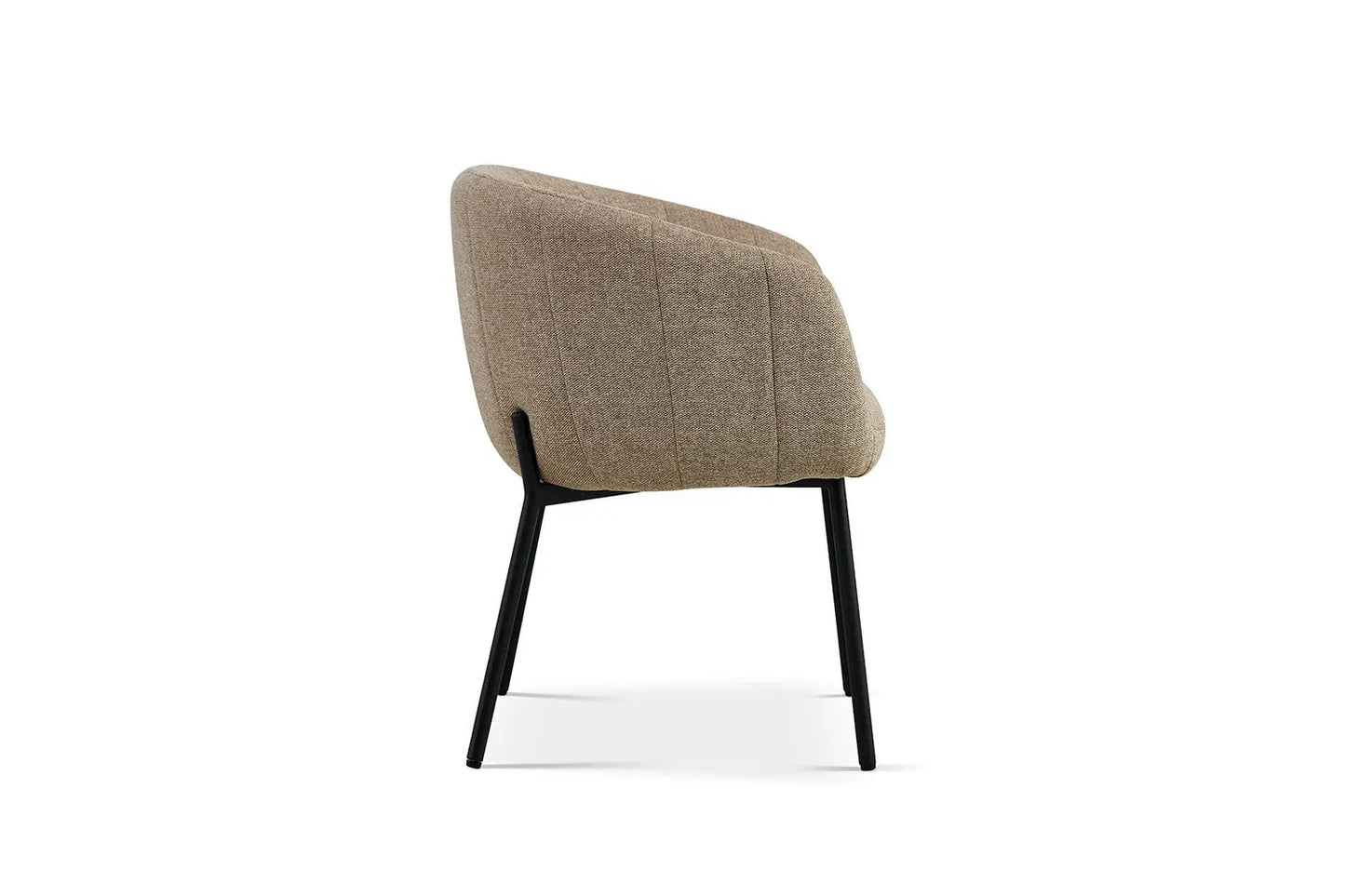 Lot de Chaises de Salle à Manger SAVINA en Tissu Sable - 57 x 62 cm ROUSSEAU