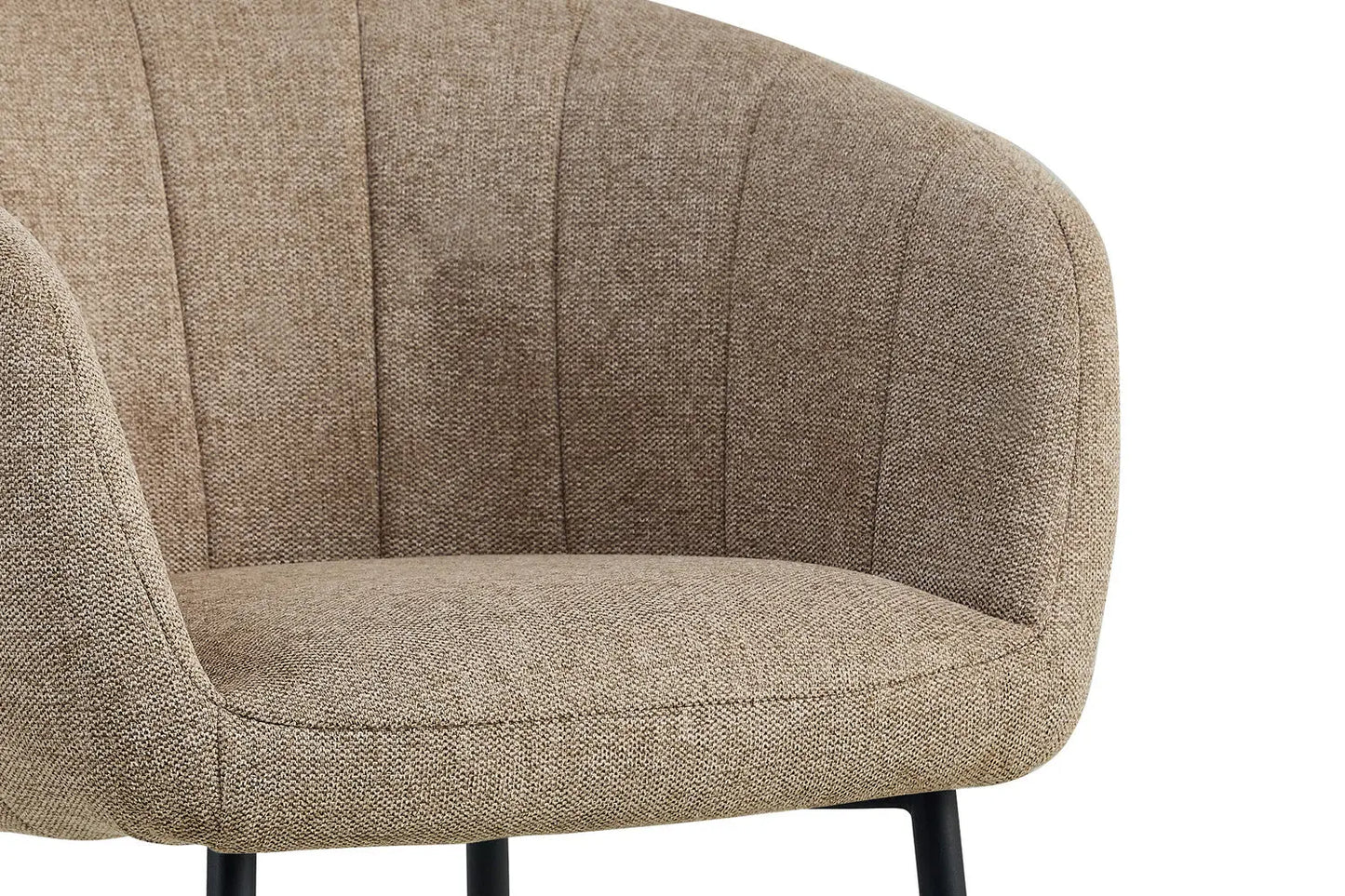 Lot de Chaises de Salle à Manger SAVINA en Tissu Sable - 57 x 62 cm ROUSSEAU